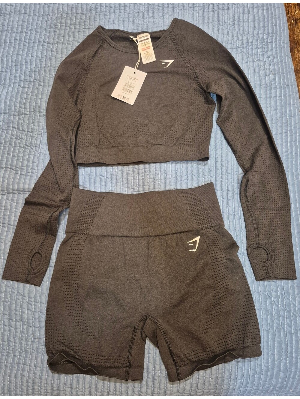 Gymshark Vital Seamless 2.0 Set - Crop Top & Shorts Med